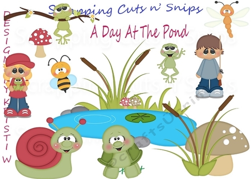 A Day At The Pond ClipArt