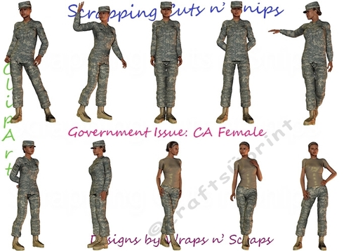 Government Issue CA Female ClipArt