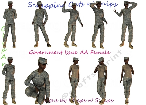Government Issue AA Female ClipArt