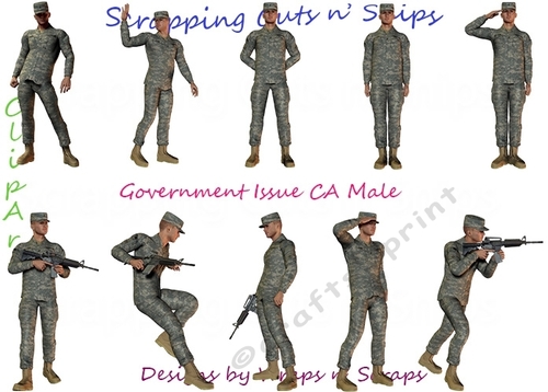 Government Issue CA Male ClipArt