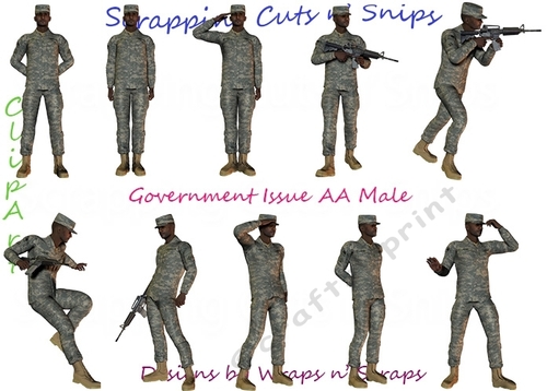 Government Issue AA Male ClipArt