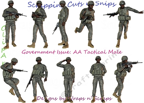 Government Issue AA Tactical Male ClipArt