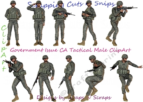 Government Issue CA Tactical Male ClipArt