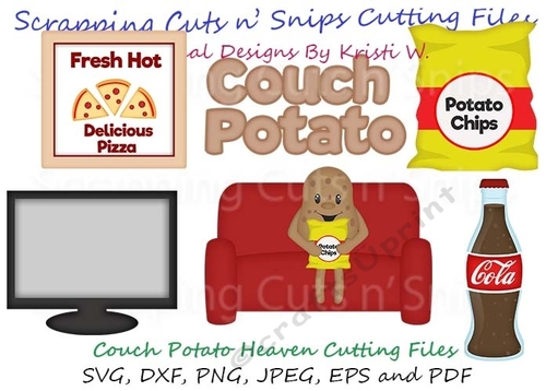 Couch Potato Heaven Cutting Files