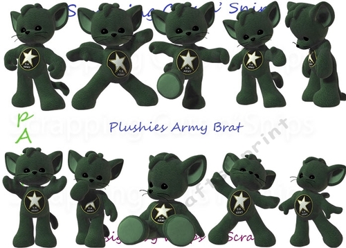 Plushies: Army Brat ClipArt
