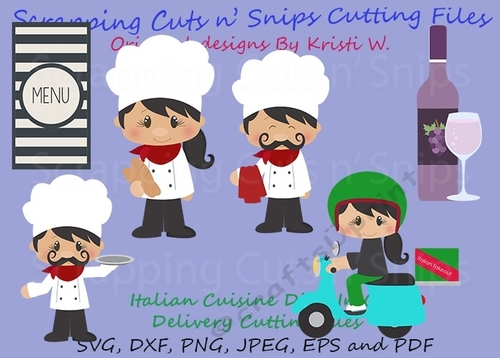 Italian Cuisine Dine In Or Delivery Cutting Files