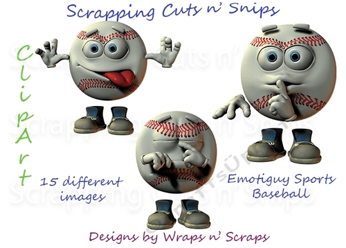 Emotiguy: Sports Baseball ClipArt