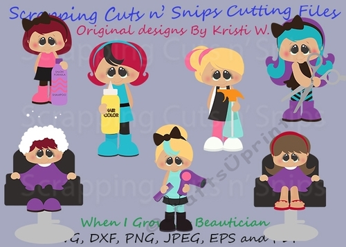 When I Grow Up Beautician Cutting Files
