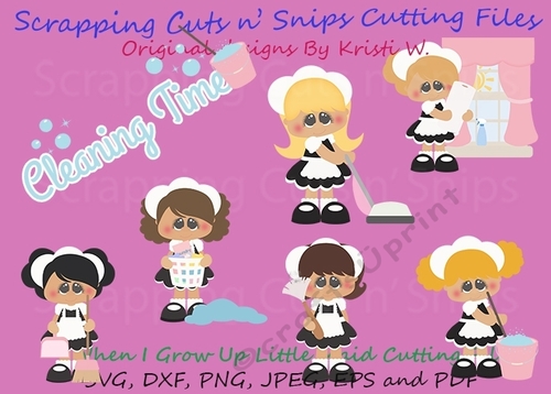 When I Grow Up Little Maid Cutting Files