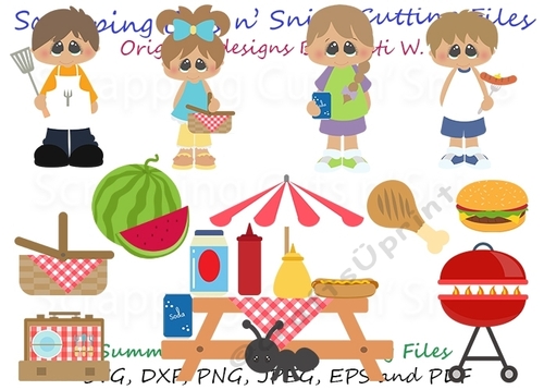 Summer Picnic Fun Cutting Files