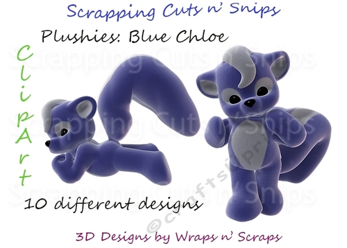 Plushies Blue Chloe ClipArt