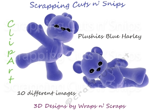 Plushies Blue Harley ClipArt