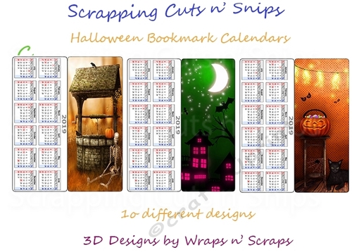 Halloween Bookmark Calendars