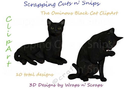 The Ominous Black Cat ClipArt