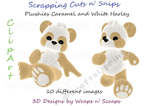 Plushies Caramel and White Harley ClipArt