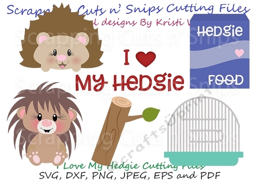 I Love My Hedgie Cutting Files