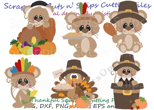 Thankful Squeaks Cutting Files