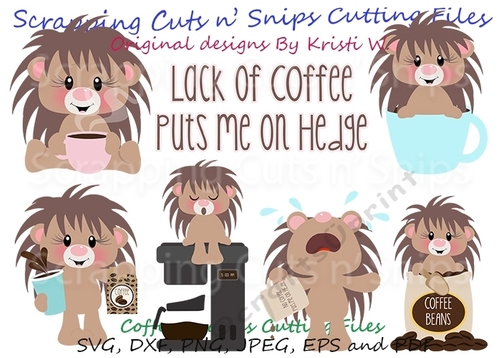 Coffee Hedgies Cutting Files