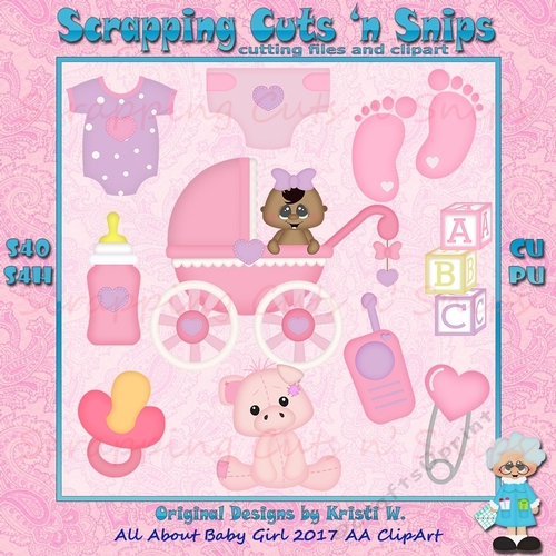 All About Baby Girl AA 2017 ClipArt