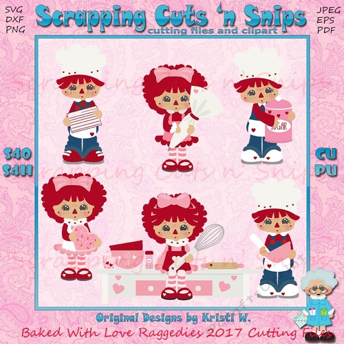 Baked With Love Raggedies 2017 Cutting Files