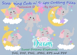 Sweet Dreams Elephants Cutting Files