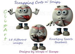 Emotiguy: Sports Baseball ClipArt