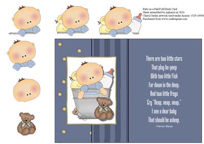 Baby in a Pail Fold-back Card
