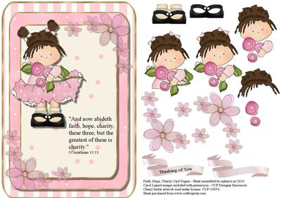 Faith, Hope, Charity Card Topper