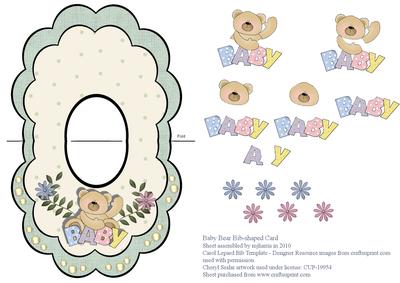 Baby Bear Bib-shaped Card