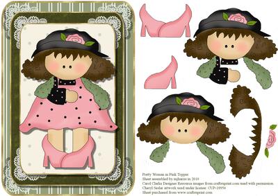 Pretty Woman in Pink Topper