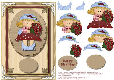 Country Bouquet Card Topper