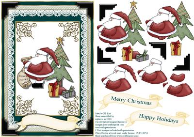 Santa's Gift List Topper