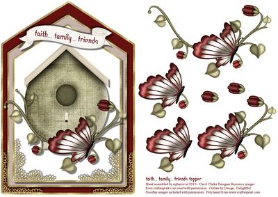 Faith -  Family -  Friends -  Card Topper