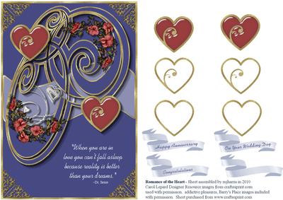 Romance of the Heart Card Topper