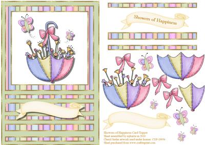Showers of Happiness Card Topper