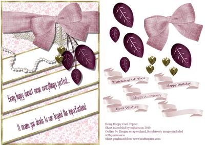 Being Happy Card Topper