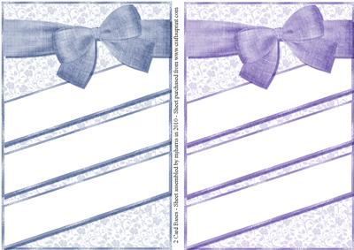 2 Floral & Ribbon Card Bases - 3