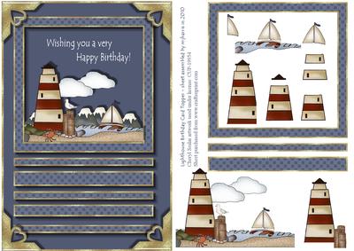 Light House Birthday Card Topper