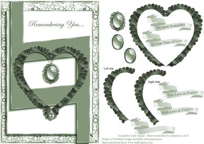 Moss Green Sympathy Card Topper