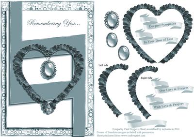 Dusty Blue Sympathy Card Topper