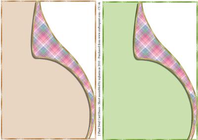 2 Plaid Swirl Card Bases - 1