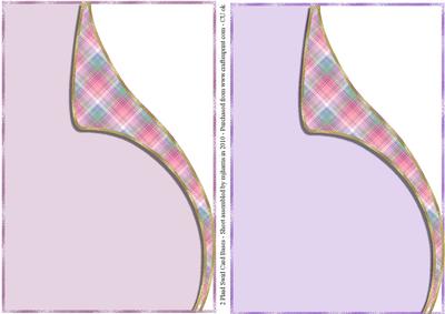 2 Plaid Swirl Card Bases - 2