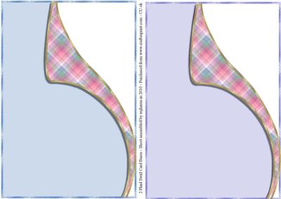 2 Plaid Swirl Card Bases - 3