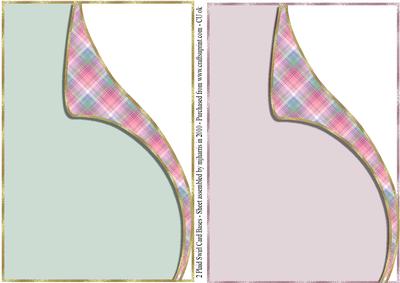 2 Plaid Swirl Card Bases - 5