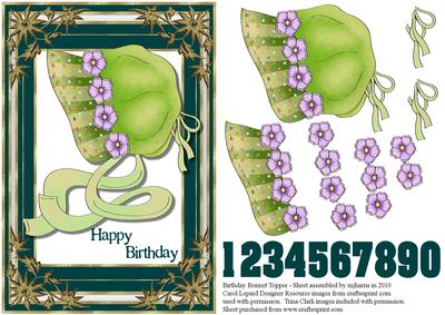 Birthday Bonnet Card Topper