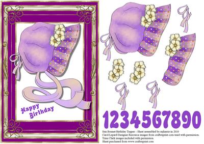 Sun Bonnet Birthday Topper