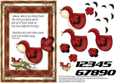 Red, Red Robin Card Topper