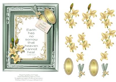 Elegant Sympathy Card Topper