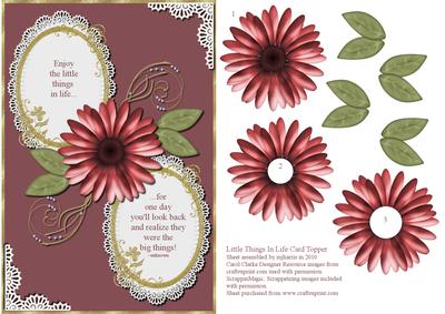 Little Things in Life Card Topper