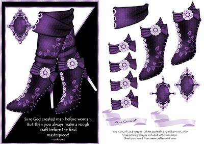 You Go Girl Card Topper in Purple